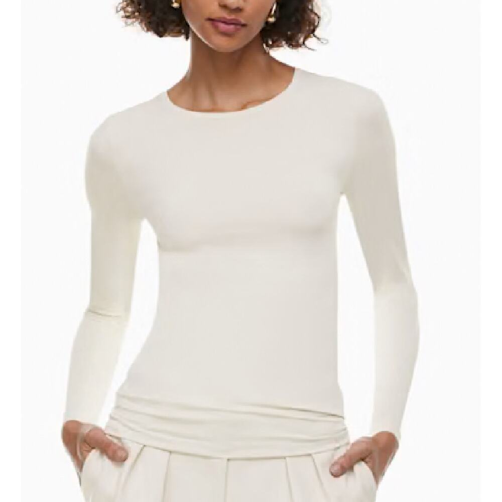 Aritzia Babaton Pearl / Cream Long Sleeve Top Size XS